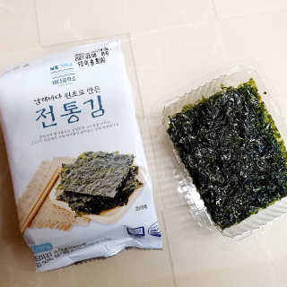한촌몰 바다공작소 전통김_명품돌김세트 — 5점을 준 리뷰어가 2020년 10월 올린 사용 사진