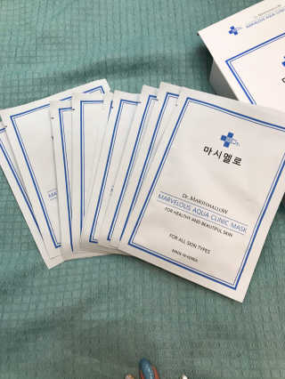 닥터마시멜로 닥터마스멜로 마블러스 아쿠아 클리닉 마스크 — 5점을 준 리뷰어가 2020년 8월 올린 사용 사진