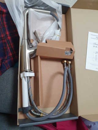 DS670SN 두진바스 하모니프리미엄 싱크대 수전 사틴니켈 — 4점을 준 리뷰어가 2020년 11월 올린 사용 사진