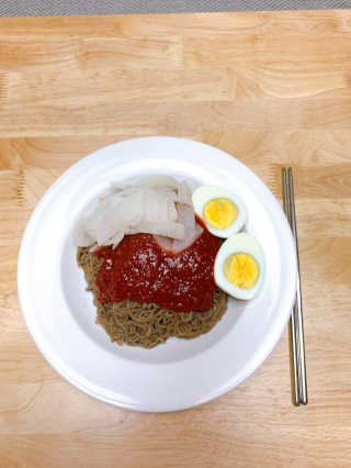[해주냉면] 신천맛집 매운 비빔냉면 2인분 + 무절임 — 5점을 준 리뷰어가 2020년 5월 올린 사용 사진