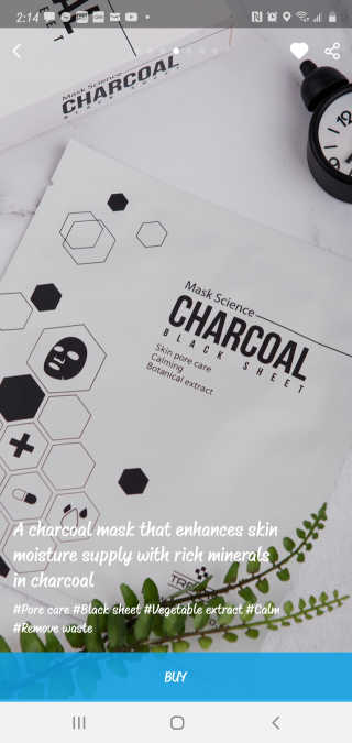 트리티스 [Treatis] Facial Sheet Mask — 5점을 준 리뷰어가 2020년 11월 올린 사용 사진