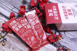 조은약초 석류콜라겐 석류즙 석류쪼옥 젤리 스틱 15포 x 20g — 5점을 준 리뷰어가 2020년 8월 올린 사용 사진