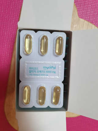 JW중외제약 마이코드 알티지 오메가3 1000 mg — 5점을 준 리뷰어가 2020년 10월 올린 사용 사진