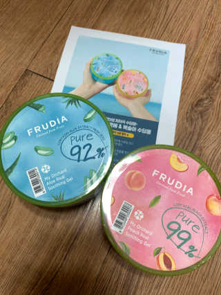 [후르디아] 피부갈증해소- 알로에+복숭아 수딩젤 2set — 5점을 준 리뷰어가 2020년 8월 올린 사용 사진