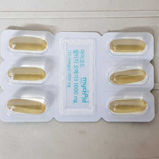 JW중외제약 마이코드 알티지 오메가3 1000 mg — 5점을 준 리뷰어가 2020년 8월 올린 사용 사진
