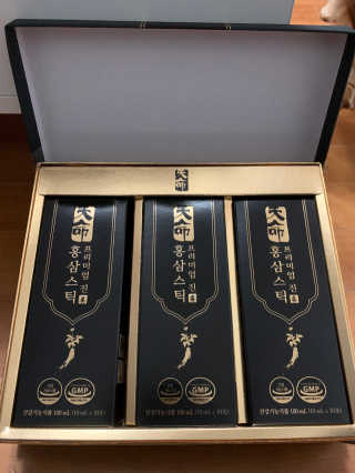 헬스업_천명진프리미엄홍삼스틱_10ml x 30포 — 5점을 준 리뷰어가 2020년 10월 올린 사용 사진