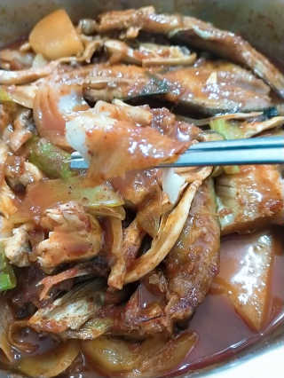 미정이네 코다리찜 [미정이네] 코다리찜 간편식 요리키트 — 5점을 준 리뷰어가 2020년 4월 올린 사용 사진