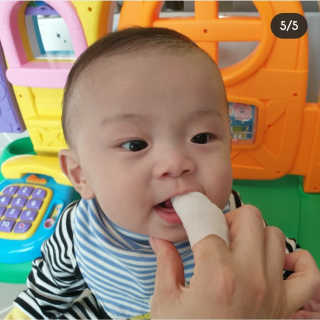 100도 이상에서 삶아 멸균 안심 아이수 구강 티슈 — 5점을 준 리뷰어가 2020년 12월 올린 사용 사진