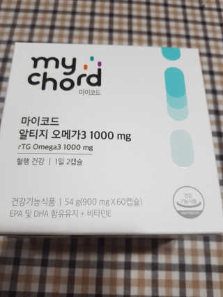 JW중외제약 마이코드 알티지 오메가3 1000 mg — 5점을 준 리뷰어가 2020년 9월 올린 사용 사진