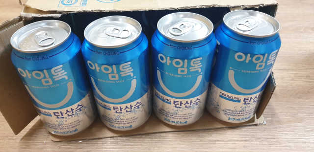 아임톡 탄산수 355mlX24캔 + 보냉팩 증정이벤트 리뷰 사진