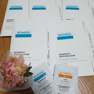 바이오믹 BIOMEEK SENSIMETIC SOOTHING MASK.S — 5점을 준 리뷰어가 2020년 6월 올린 사용 사진