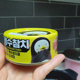 동원참치 펭수참치 — 5점을 준 리뷰어가 2020년 7월 올린 사용 사진