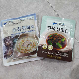 바다는다웰빙이다 완도사랑 전복죽 250g - 2팩 + 전복장조림 2팩 — 4점을 준 리뷰어가 2020년 8월 올린 사용 사진