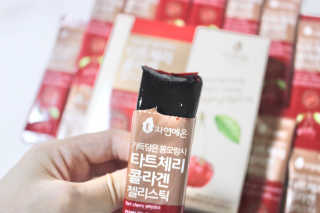 자연에온 가득담은 몽모랑시 타트체리 콜라겐 젤리스틱 — 5점을 준 리뷰어가 2020년 12월 올린 사용 사진