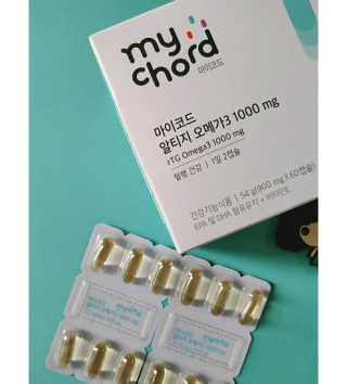 JW중외제약 마이코드 알티지 오메가3 1000 mg — 5점을 준 리뷰어가 2020년 7월 올린 사용 사진