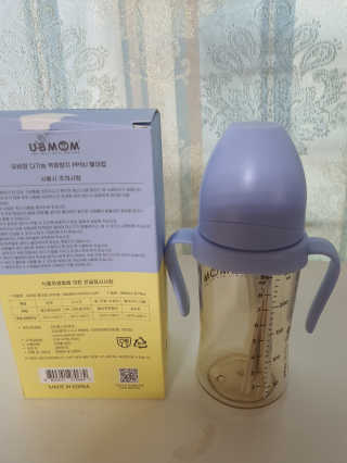 유비맘 샘방지 PPSU 빨대컵_컬러 랜덤 발송 — 4.5점을 준 리뷰어가 2020년 9월 올린 사용 사진