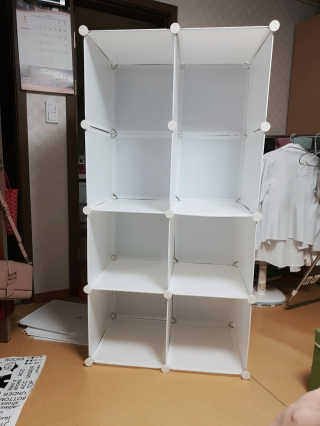 바네스데코 DIY 조립식 스티커  8칸 수납장 옷장 수납박스 정리함 — 3.5점을 준 리뷰어가 2020년 5월 올린 사용 사진