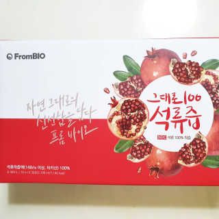 프롬바이오 오직 석류만 [그대로100 석류즙] 하루 1포로 건강하게 — 5점을 준 리뷰어가 2020년 4월 올린 사용 사진