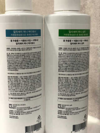 일리세이 허니 샴푸 500ml + 허니 바디워시 500ml 세트 — 5점을 준 리뷰어가 2020년 4월 올린 사용 사진