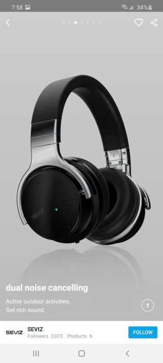 SEVIZ Bluetooth Headphones 10 3color — 5점을 준 리뷰어가 2020년 8월 올린 사용 사진