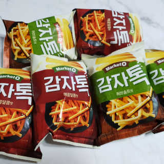 마켓오 감자톡 허브솔트맛/매콤달콤맛 — 5점을 준 리뷰어가 2020년 6월 올린 사용 사진