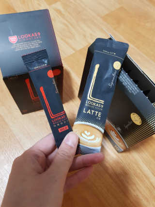 루카스나인 아메리카노 30T, 라떼 10T — 5점을 준 리뷰어가 2020년 4월 올린 사용 사진