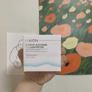 바르는콜라겐 하이온 제주바다보배 슬리핑마스크 100mL — 3점을 준 리뷰어가 2020년 6월 올린 사용 사진