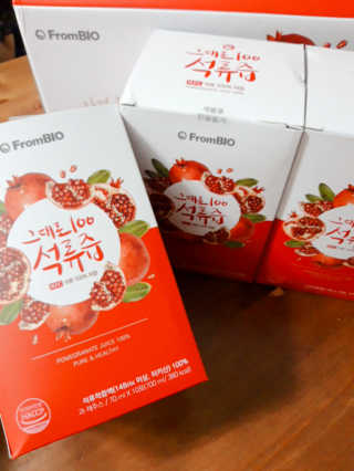 프롬바이오 오직 석류만 [그대로100 석류즙] 하루 1포로 건강하게 — 5점을 준 리뷰어가 2020년 6월 올린 사용 사진