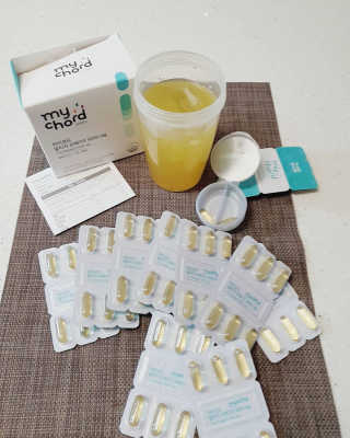 JW중외제약 마이코드 알티지 오메가3 1000 mg — 5점을 준 리뷰어가 2020년 8월 올린 사용 사진