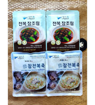 바다는다웰빙이다 완도사랑 전복죽 250g - 2팩 + 전복장조림 2팩 — 4점을 준 리뷰어가 2020년 8월 올린 사용 사진