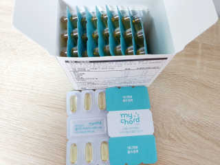 JW중외제약 마이코드 알티지 오메가3 1000 mg — 4점을 준 리뷰어가 2020년 8월 올린 사용 사진