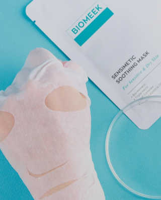 바이오믹 BIOMEEK SENSIMETIC SOOTHING MASK.S — 5점을 준 리뷰어가 2020년 7월 올린 사용 사진