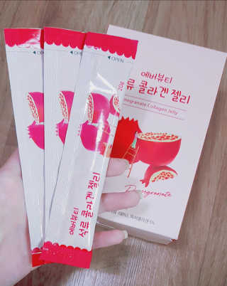 365더건강 에버뷰티 석류콜라겐 젤리 — 5점을 준 리뷰어가 2020년 7월 올린 사용 사진