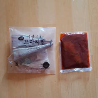 미정이네 코다리찜 [미정이네] 코다리찜 간편식 요리키트 — 5점을 준 리뷰어가 2020년 4월 올린 사용 사진