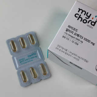 JW중외제약 마이코드 알티지 오메가3 1000 mg — 4점을 준 리뷰어가 2020년 9월 올린 사용 사진