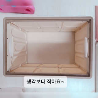 바네스데코 접이식 보관 정리 트렁크 베이지 하드케이스 리빙 박스 — 3점을 준 리뷰어가 2020년 7월 올린 사용 사진