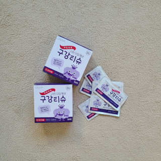 100도 이상에서 삶아 멸균 안심 아이수 구강 티슈 — 4.5점을 준 리뷰어가 2020년 10월 올린 사용 사진