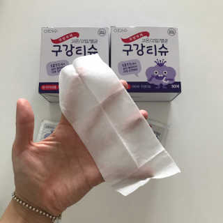 100도 이상에서 삶아 멸균 안심 아이수 구강 티슈 — 5점을 준 리뷰어가 2020년 11월 올린 사용 사진