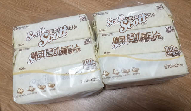 스카트 에코물티슈 리뷰 사진