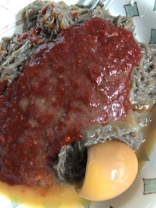 [해주냉면] 신천맛집 매운 비빔냉면 2인분 + 무절임 — 3점을 준 리뷰어가 2020년 5월 올린 사용 사진
