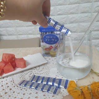 하나마이 100 프로 저분자 피쉬콜라겐 — 5점을 준 리뷰어가 2020년 6월 올린 사용 사진