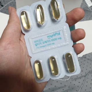 JW중외제약 마이코드 알티지 오메가3 1000 mg — 5점을 준 리뷰어가 2020년 7월 올린 사용 사진