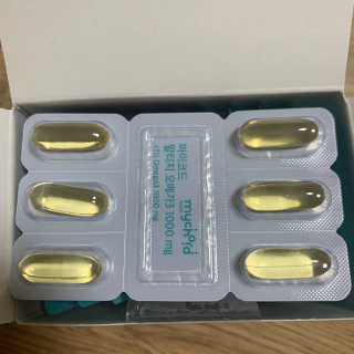 JW중외제약 마이코드 알티지 오메가3 1000 mg — 5점을 준 리뷰어가 2020년 7월 올린 사용 사진