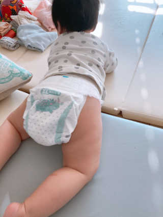 오브맘 밤 프리미엄 아기 기저귀 팬티형 밴드형 — 4.5점을 준 리뷰어가 2020년 12월 올린 사용 사진