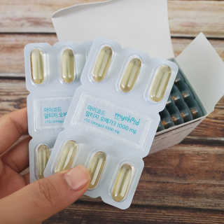 JW중외제약 마이코드 알티지 오메가3 1000 mg — 5점을 준 리뷰어가 2020년 8월 올린 사용 사진