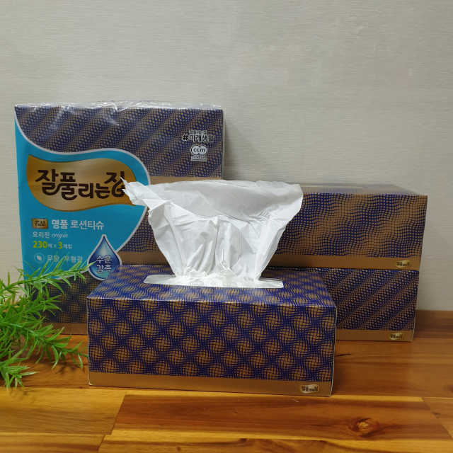 잘풀리는집 부드러운 모이스처 보습 미용 티슈 230매 리뷰 사진