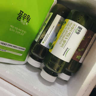 [풀무원녹즙] 프레시녹즙 5종 세트 — 5점을 준 리뷰어가 2020년 5월 올린 사용 사진