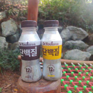 닥터유드링크 단백질 초코맛 and 바나나맛 — 5점을 준 리뷰어가 2020년 8월 올린 사용 사진