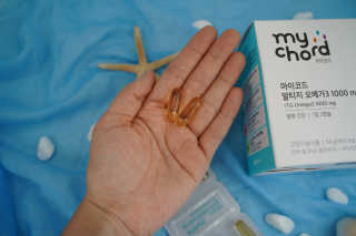 JW중외제약 마이코드 알티지 오메가3 1000 mg — 5점을 준 리뷰어가 2020년 8월 올린 사용 사진