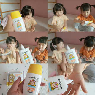 아토팜 야외놀이 선밀크 SPF50+ PA+++ — 5점을 준 리뷰어가 2020년 5월 올린 사용 사진